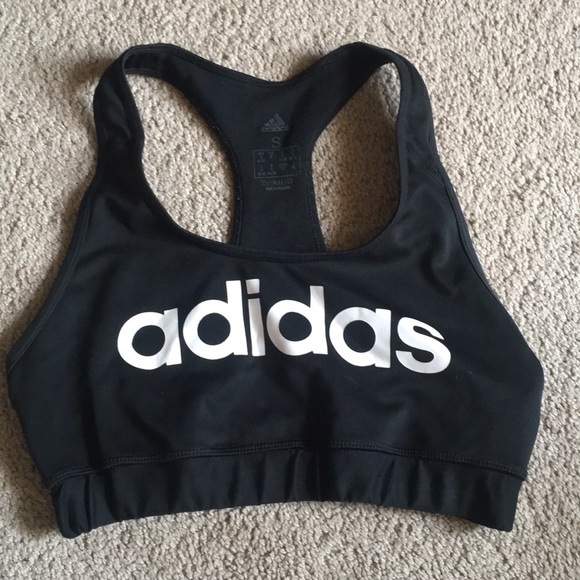 black adidas sports bra